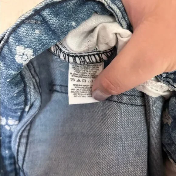 Free People Ditsy Floral Print Cropped Skinny Jeans Size 28 - Picture 7 of 7